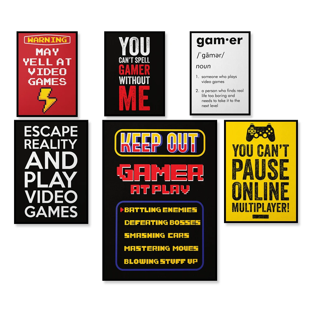 Retro Gaming Life - Poster HARI SEMPURNA cetak kanvas-Dekorasi Video