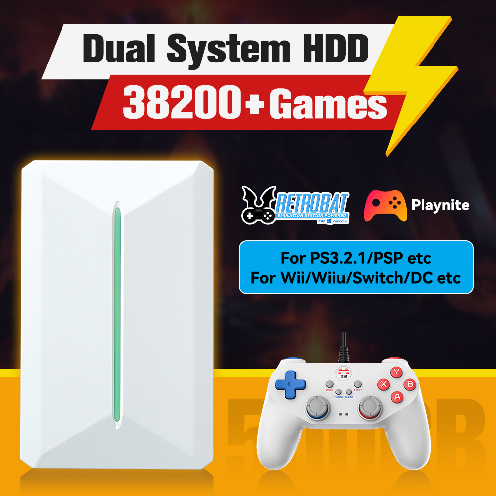 Retro Gaming Theme - Sistem Retrobat & Playnite HDD konsol