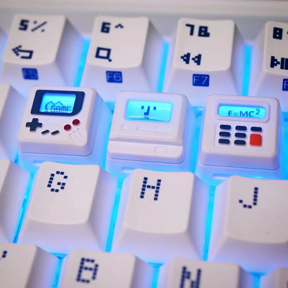 Retro Gaming Machine - K-04 Set Keycap Retro Transparan 3-in-1