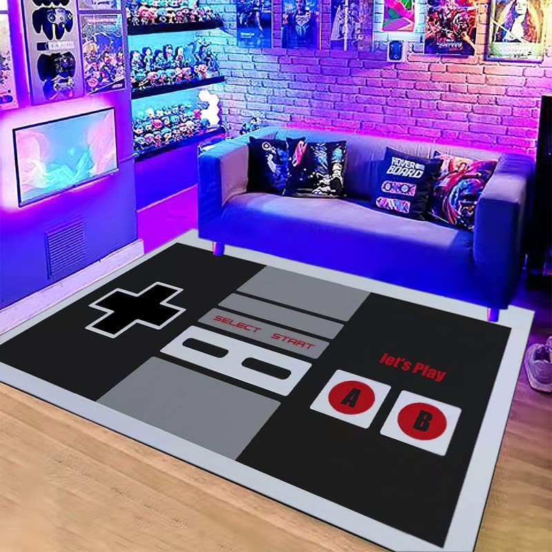 Retro Gaming Theme - Karpet Bertema Pengontrol NES Vintage, Alas