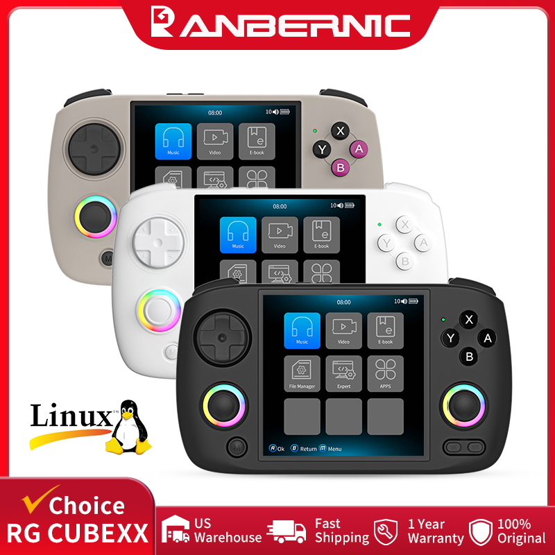 Retro Gaming Handheld Console - Konsol Game Genggam ANBERNIC RG CubeXX