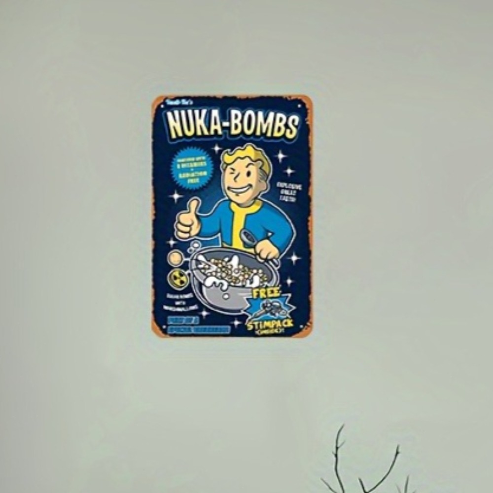 Tanda Dinding Logam Vault-Tec  - Retro Gaming Vault ulasan dan harga