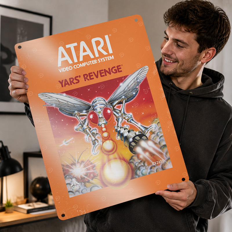 Poster Aluminium Atari, Papan  - Retro Gaming Lounge ulasan dan harga