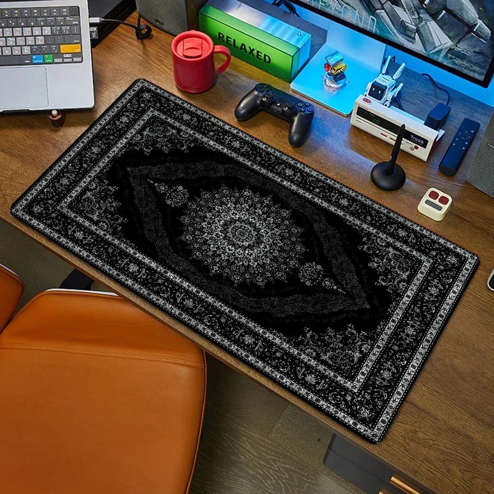 Karpet Persia Hitam Baru Alas  - Retro Gaming Keyboard And Mouse ulasan dan harga
