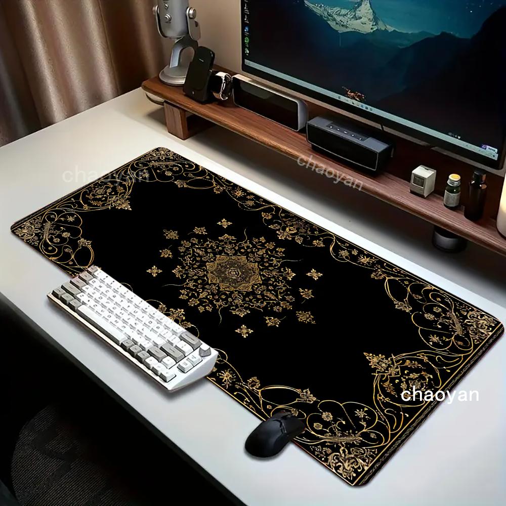 Karpet Persia Hitam Baru Alas  - Retro Gaming Keyboard And Mouse ulasan dan harga