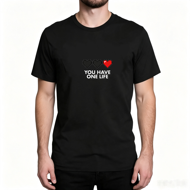 Kaos Have One Life Pixel Heart - Retro Gaming Life ulasan dan harga