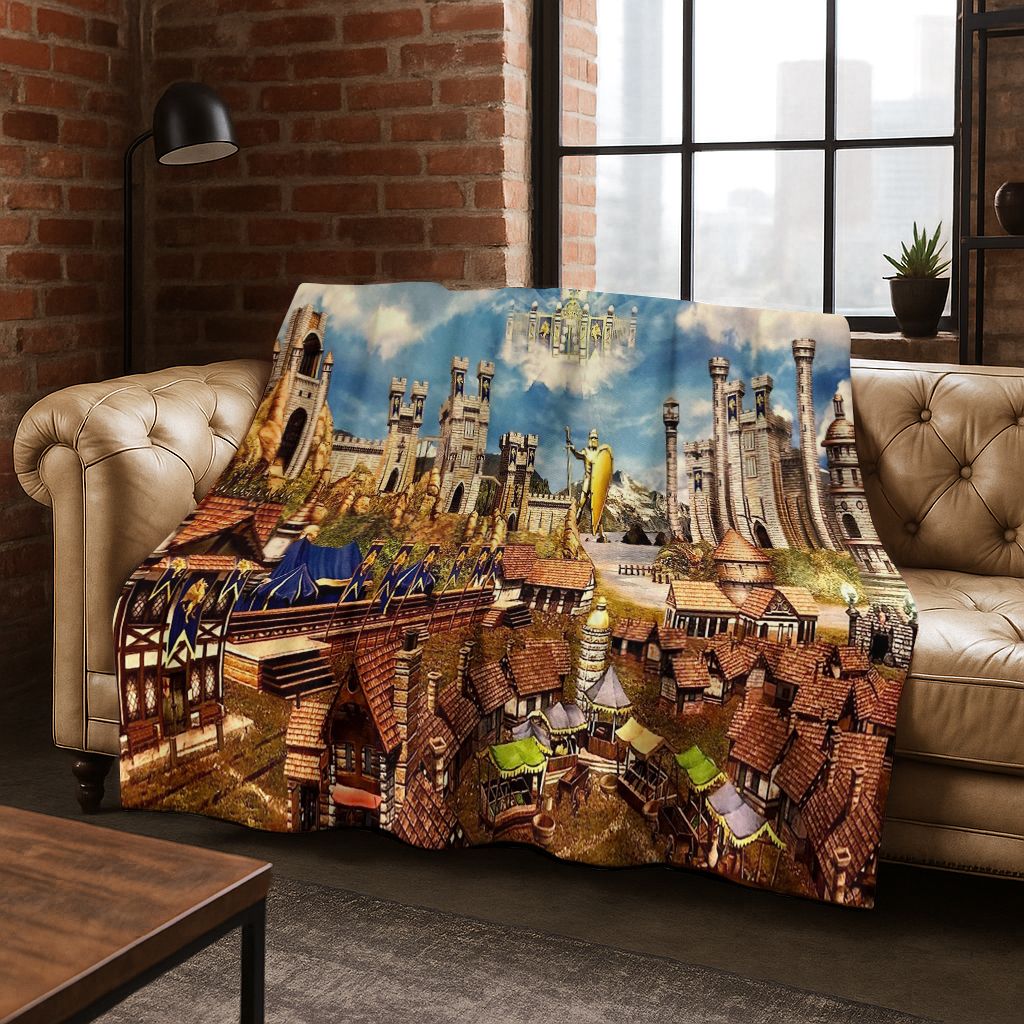 Selimut Flanel Seni Permainan  - Retro Gaming Lounge ulasan dan harga