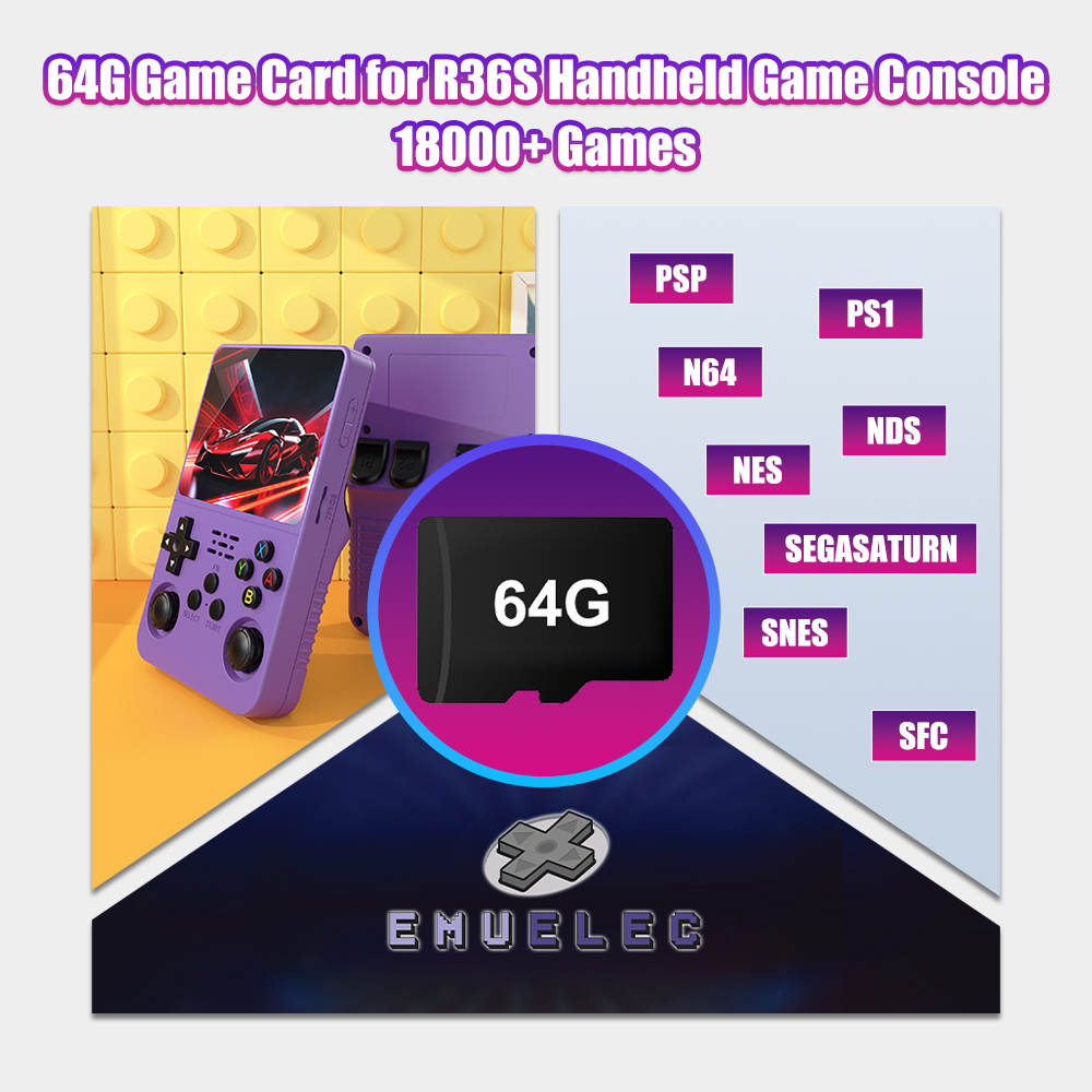 Kartu TF Game 64G untuk Konsol - Retro Gaming Handheld Console ulasan dan harga